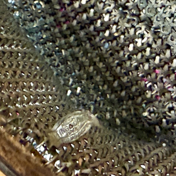Whiting & Davis Antique Mesh Bag Flapper Purse 1920s Fringe Marked - Picture 9 of 10